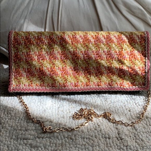 Charming Lorren Bell pink tweed clutch - Picture 5 of 11